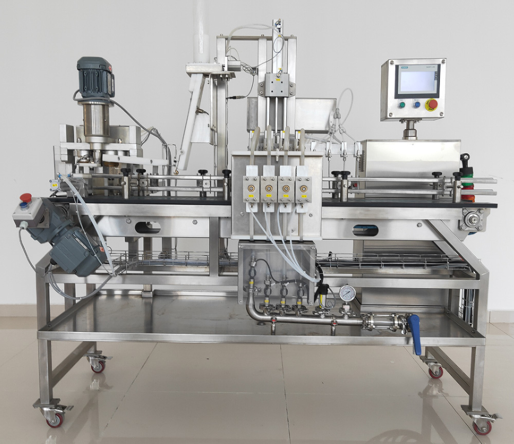 4-Station Automatic Can Filling & Seaming Machine